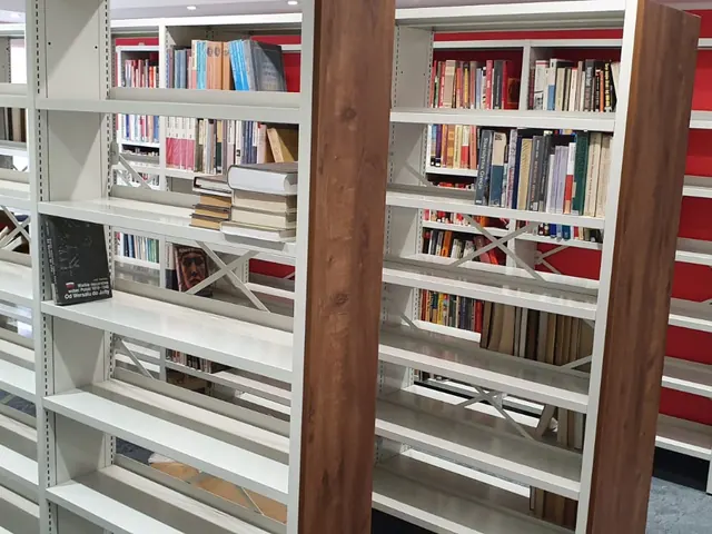 Knižničné regály s knihami